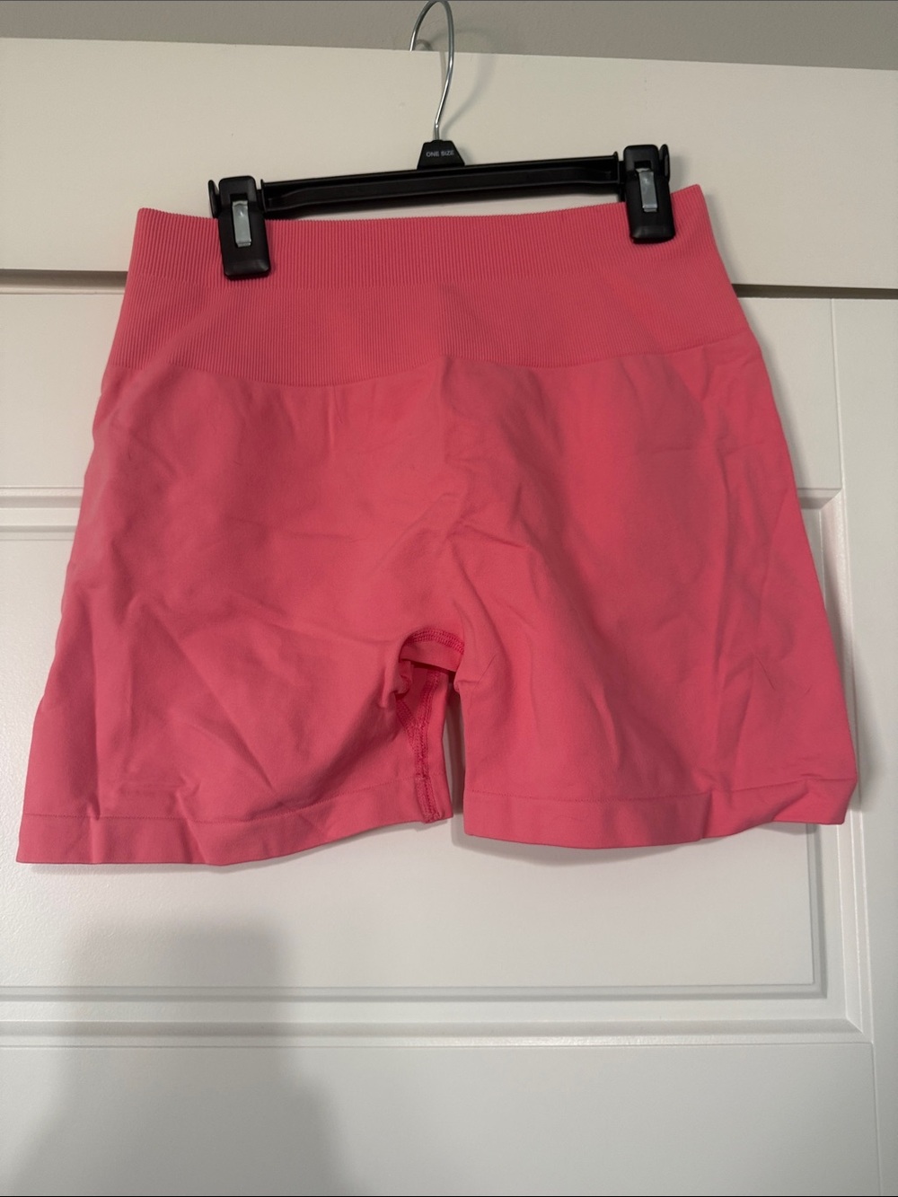 High-Rise Coral Pink Bike Shorts for Women